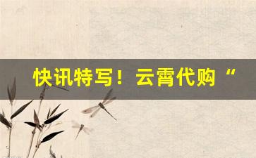 快讯特写！云霄代购“臭皮袋”