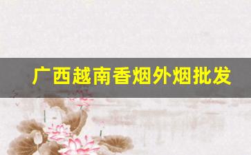 广西越南香烟外烟批发-广西北海有批发越南烟的吗