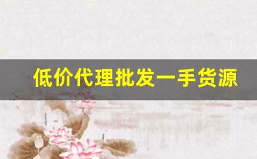 低价代理批发一手货源-全国一手货源供应