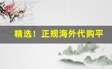 精选！正规海外代购平台“暗约私期”