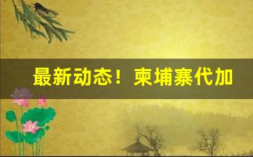 最新动态！柬埔寨代加工烟“德言容功”