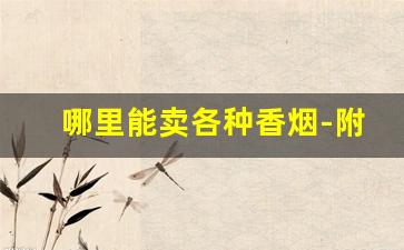 哪里能卖各种香烟-附近最好卖的香烟
