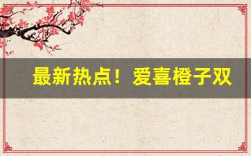 最新热点！爱喜橙子双爆28贵不贵“断编残简”