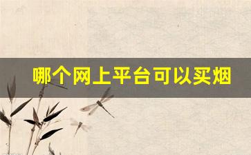 哪个网上平台可以买烟-个人怎么在官方买烟