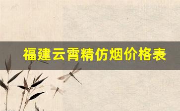 福建云霄精仿烟价格表中华-云霄烟图片价格一览表