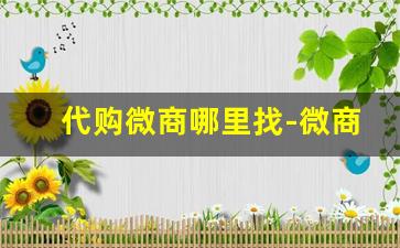 代购微商哪里找-微商拿货返利