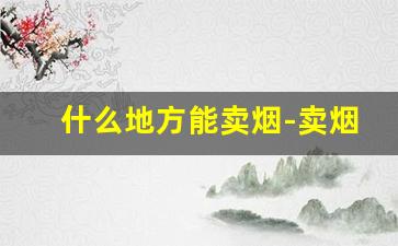 什么地方能卖烟-卖烟需要专门地方