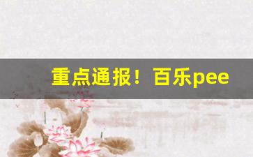 重点通报！百乐peel商店有卖的吗“哀穷悼屈”