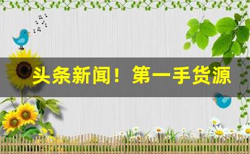 头条新闻！第一手货源批发平台“不失毫厘”