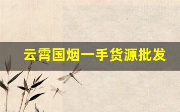 云霄国烟一手货源批发代理