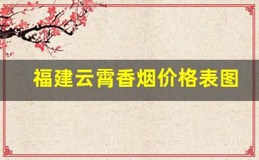 福建云霄香烟价格表图-云霄香烟十大排行