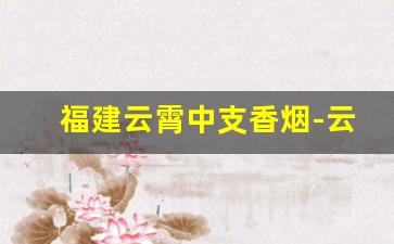 福建云霄中支香烟-云霄香烟有哪几个品牌