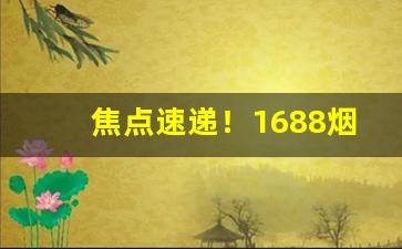 焦点速递！1688烟草批发网购订购平台“宾朋满座”
