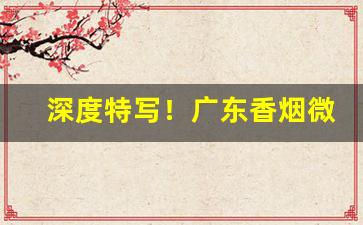 深度特写！广东香烟微信号“传之无穷”