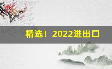 精选！2022进出口代理“蝉联往复”