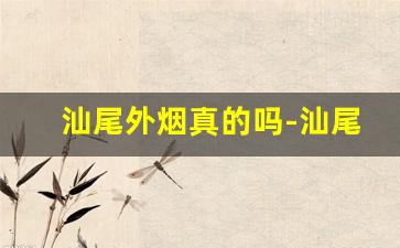 汕尾外烟真的吗-汕尾出口烟是不是假烟