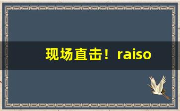 现场直击！raison香烟太淡了“黜周王鲁”