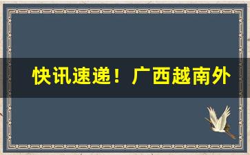 快讯速递！广西越南外烟一手货“雕心雁爪”