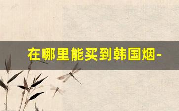 在哪里能买到韩国烟-韩国进口烟都是在哪买的