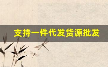 支持一件代发货源批发网站-一手货源代理一件代发