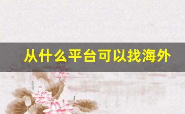 从什么平台可以找海外代购-海外代购用什么平台查询