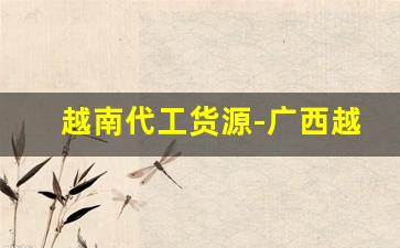 越南代工货源-广西越南代工一手货源