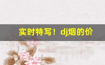 实时特写！dj烟的价格“不胜枚举”