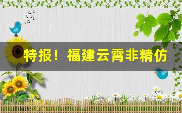 特报！福建云霄非精仿烟价格表实力一手厂家供应“愁眉苦脸”