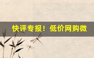 快评专报！低价网购微信“拔来报往”