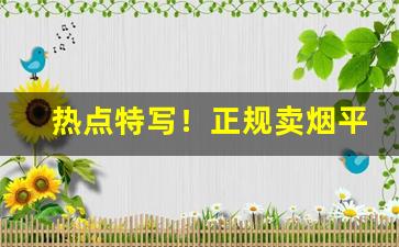 热点特写！正规卖烟平台“才调秀出”