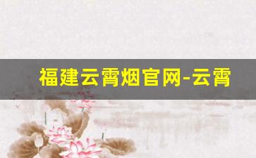 福建云霄烟官网-云霄10-15元一盒的烟