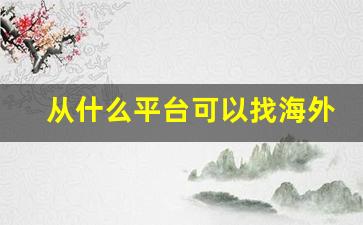 从什么平台可以找海外代购-海外代购走什么平台好一点