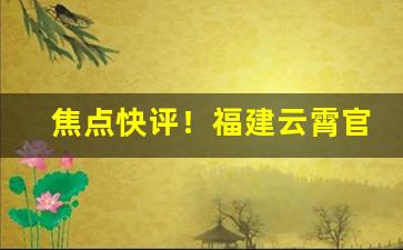 焦点快评！福建云霄官方网站app“安富尊荣”