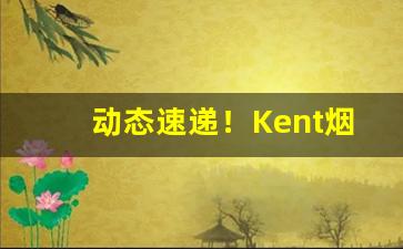 动态速递！Kent烟买不到“重垣叠锁”
