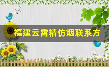 福建云霄精仿烟联系方式电话-福建云霄烟批发平台