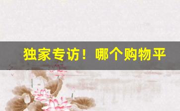独家专访！哪个购物平台能买烟“傍观者清”