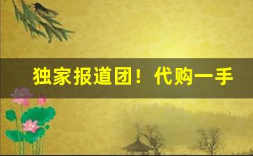 独家报道团！代购一手货源网“寸阴尺璧”