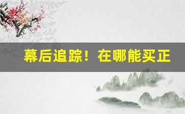 幕后追踪！在哪能买正规烟“鞭长驾远”